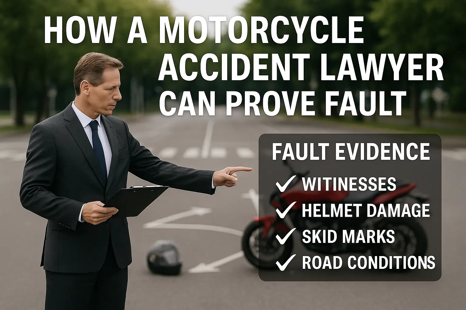 Motorcycle Accident Lawyer: How They Prove Fault Clearly