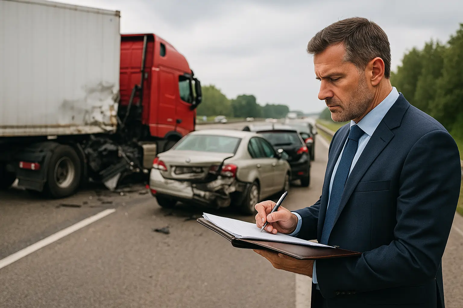 Chain reaction truck accidents legal guide