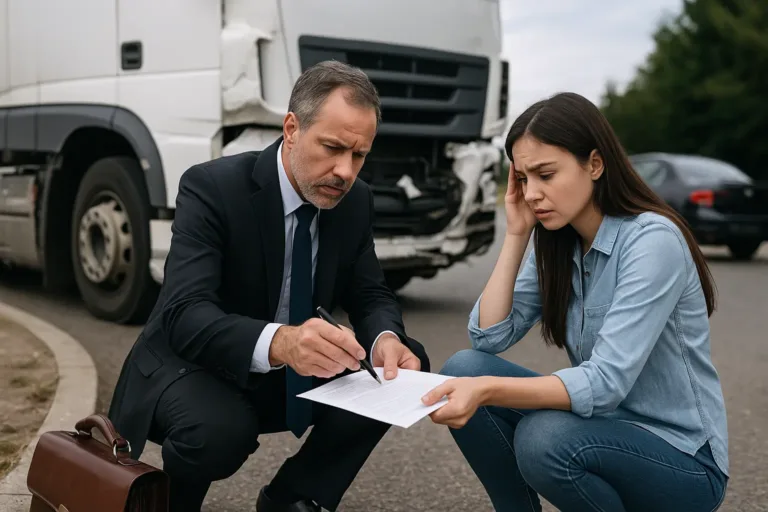 Pedestrian Truck Accident Lawyer Assisting Victim