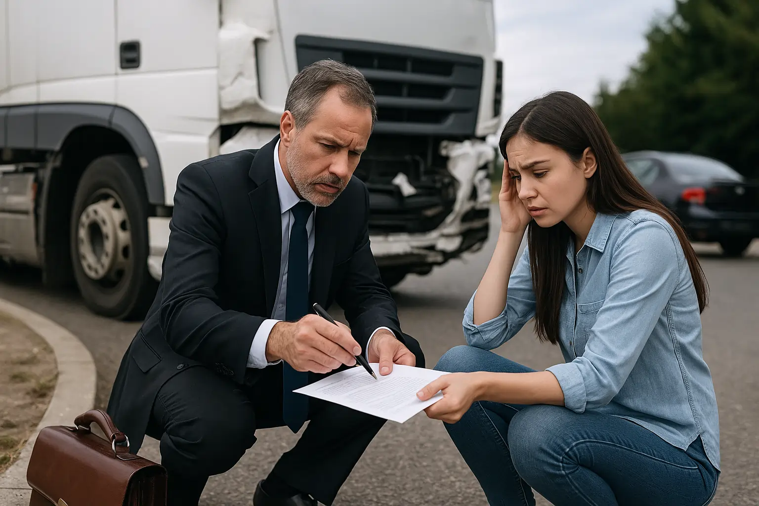 Pedestrian Truck Accident Lawyer Assisting Victim