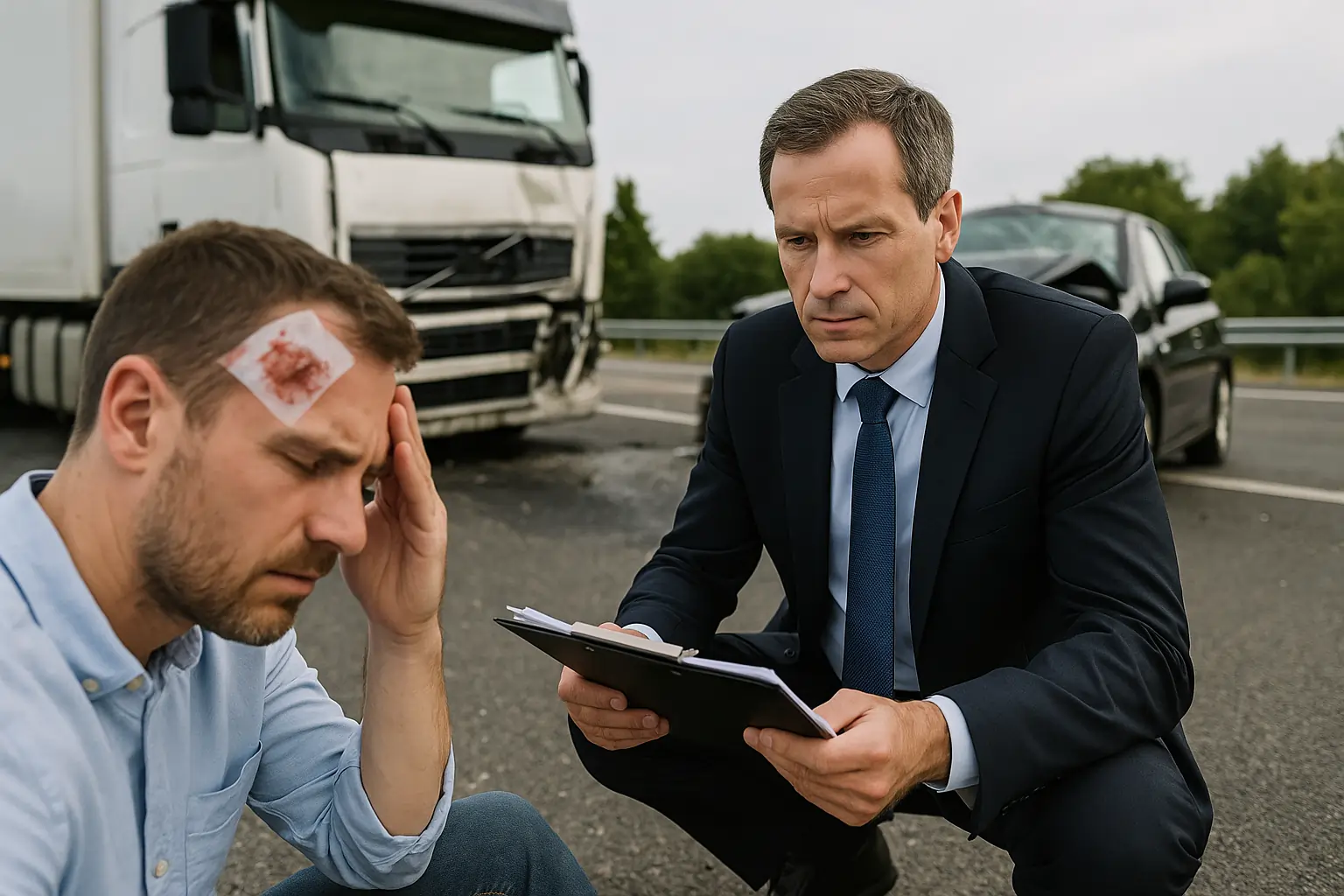 Truck accident lawyer discussing future pain and suffering claims
