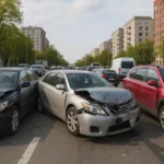 Multi-Vehicle Accident Legal Aid Crash Scene on City Street