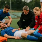 Sports Accident Legal Help Injury Scene on Playing Field