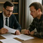 Expert auto crash lawyer discussing side-impact case with client