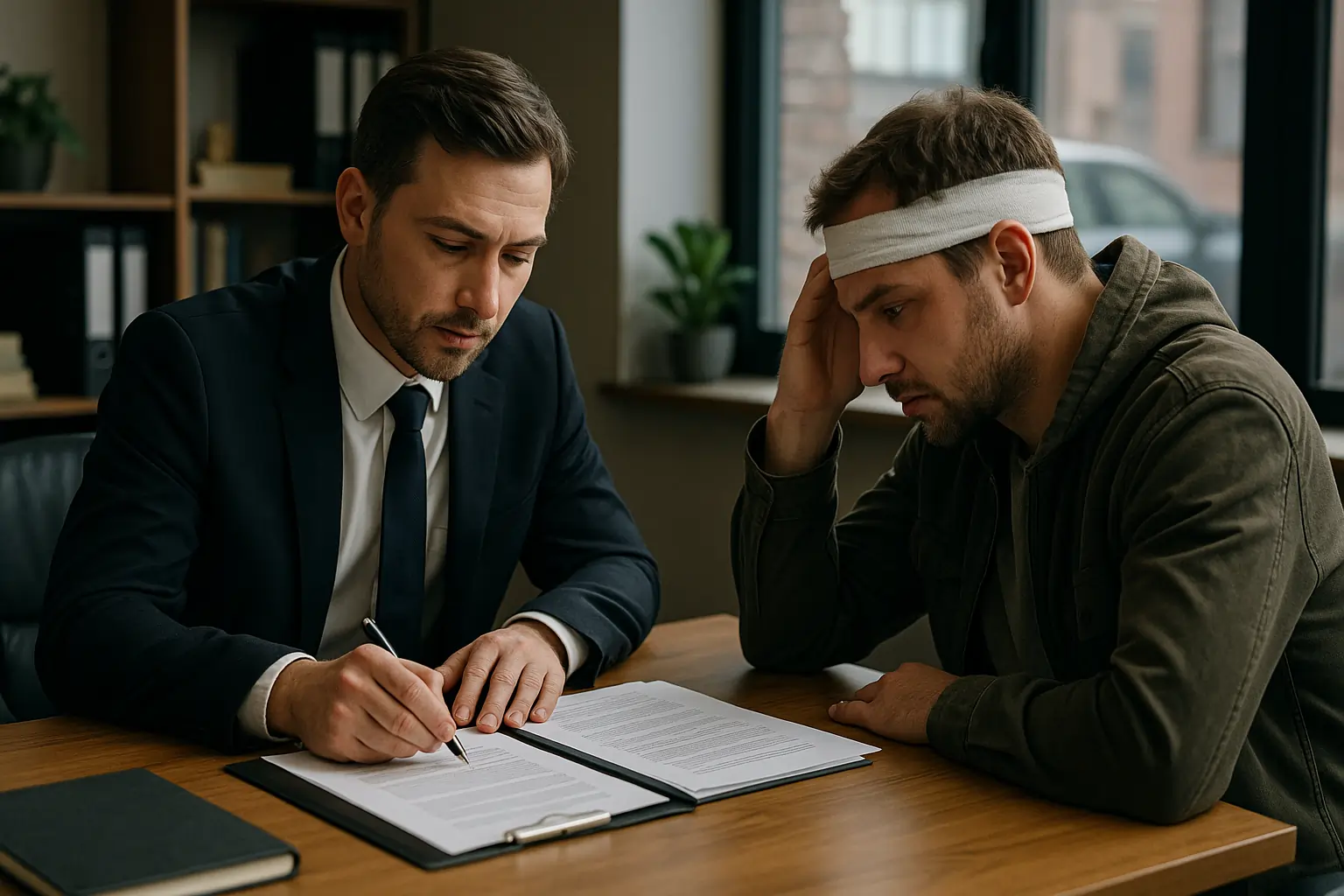 nearby car crash injury legal consultation in office