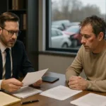 Multi-car accident lawyer assisting clients after highway pileup