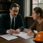 semi-truck collision cases legal consultation in office