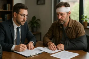 motorcycle collision attorney helping client after rear-end crash