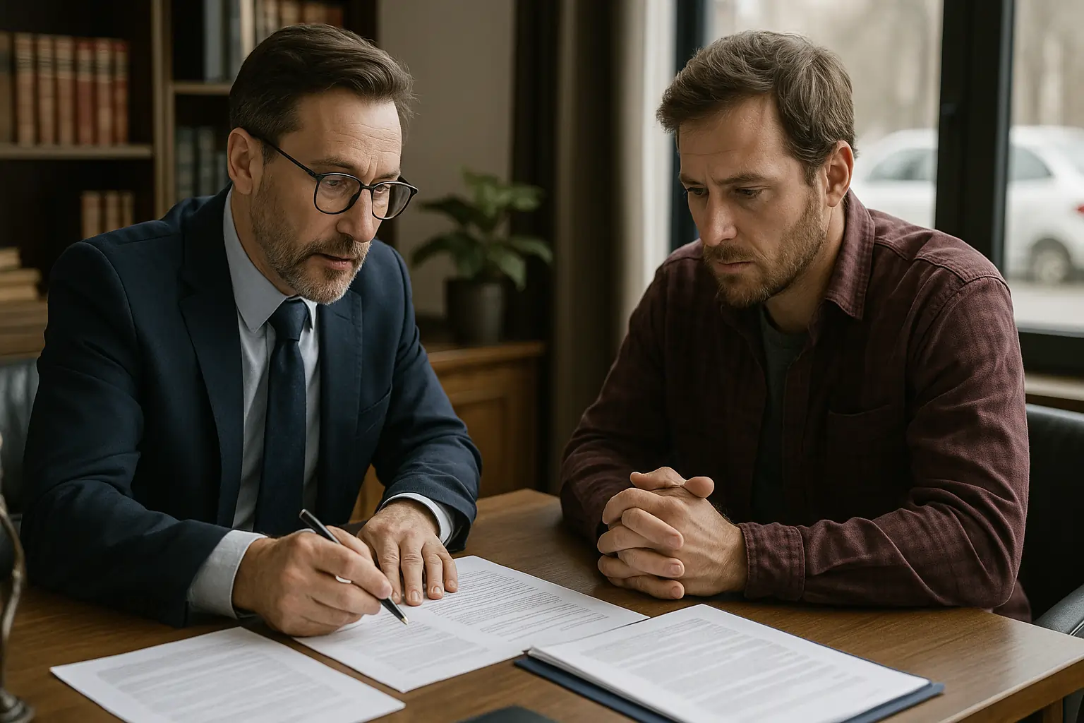 spot truck collisions with lawyer discussing evidence