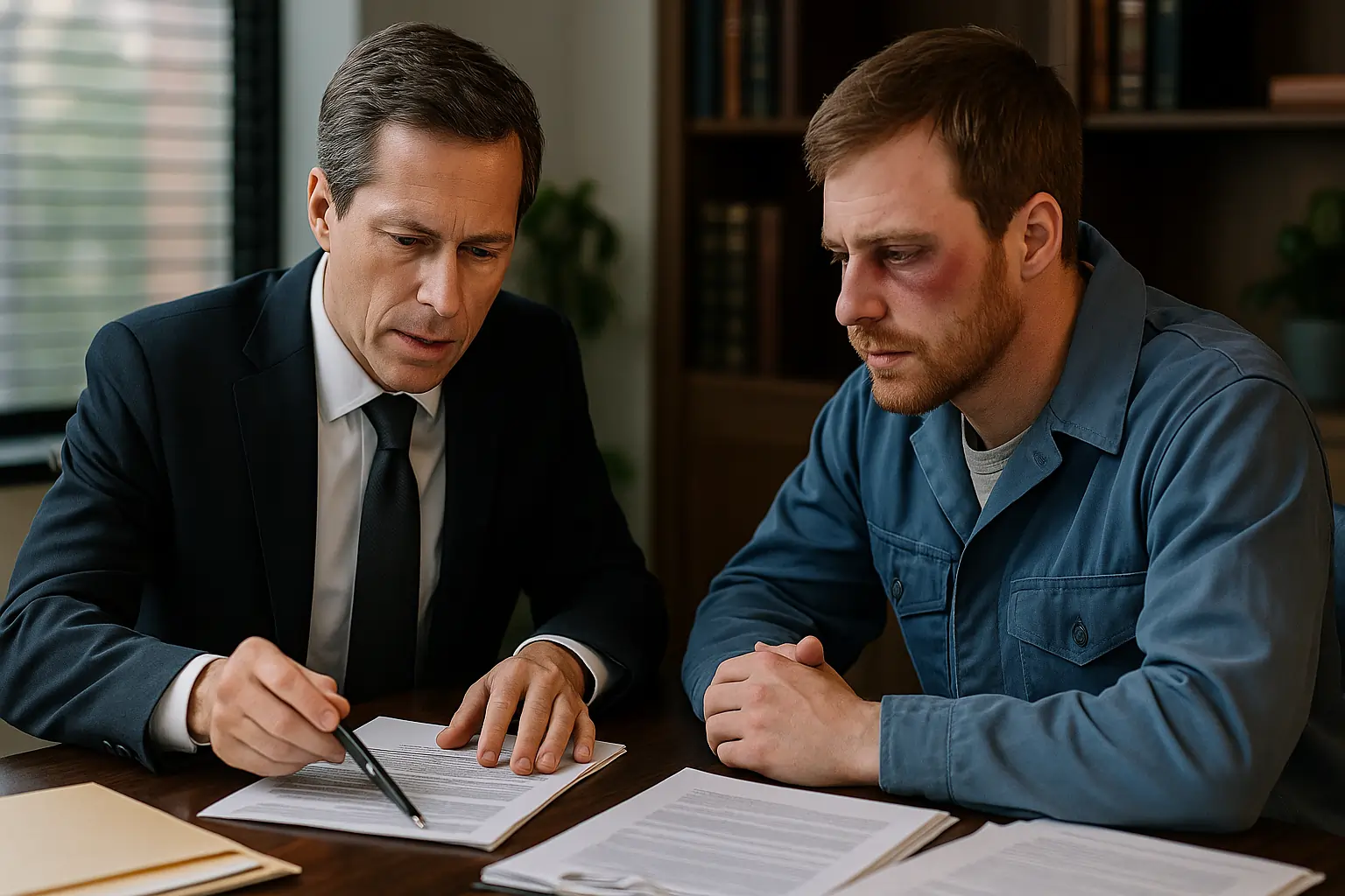 rear-end auto collision case discussion between lawyer and client