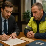 truck crash attorney reviewing rear-end truck accident evidence